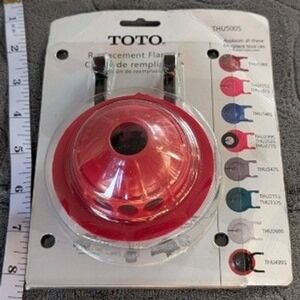 TOTO THU500S Replacement Flapper for 3-Inch Flush Valves Red Adjustable